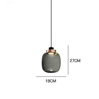 Levy Smoked Glass LED Adjustable Single Ceiling Pendant