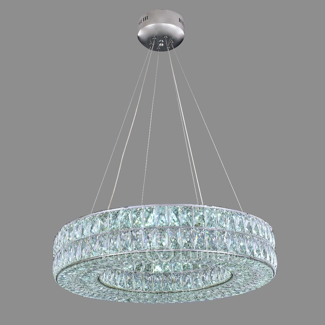 Modern Adjustable LED Crystal Ceiling Hanging Light | Easy Fit