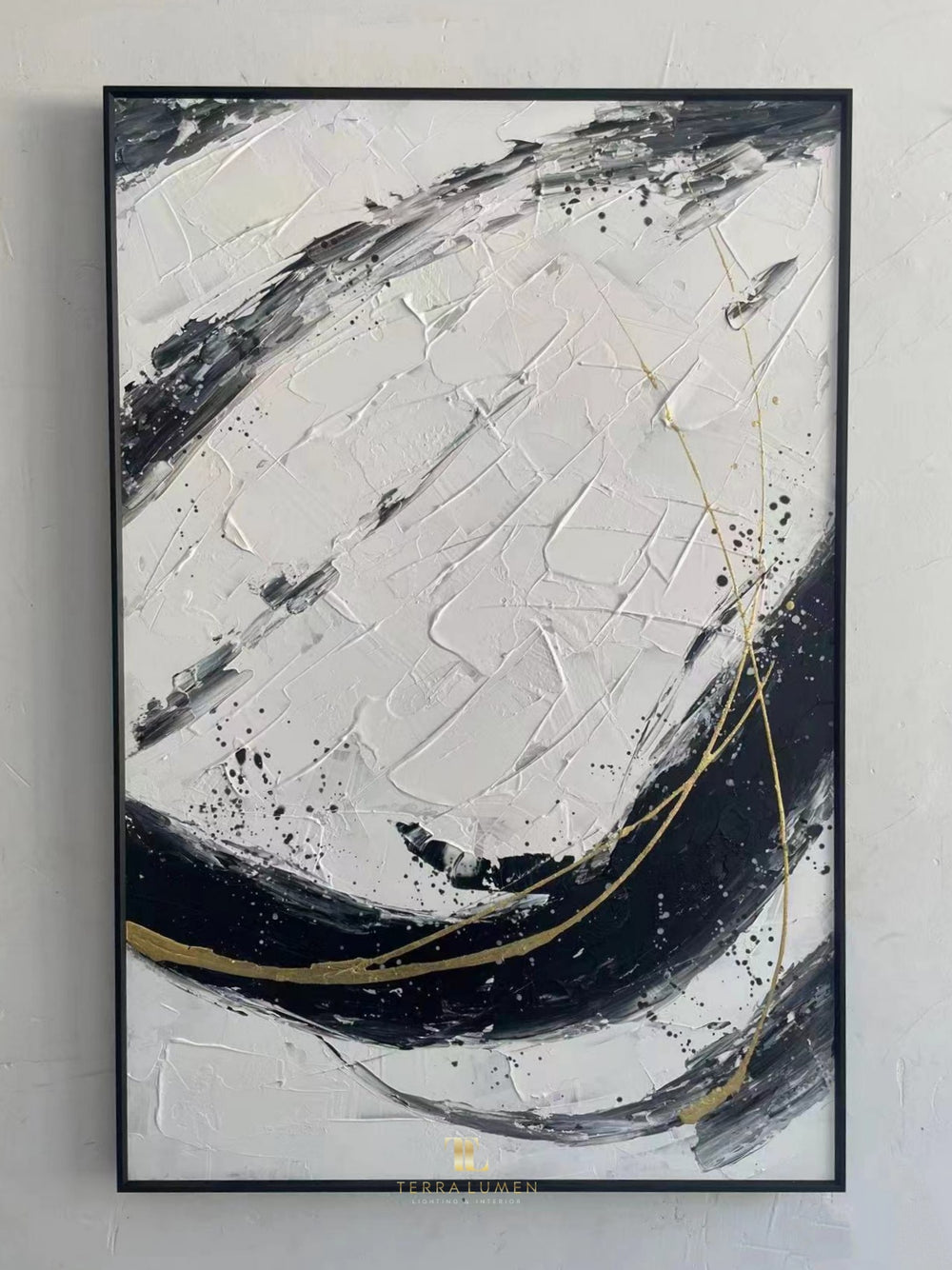 Elara Abstract Painting with Black Frame