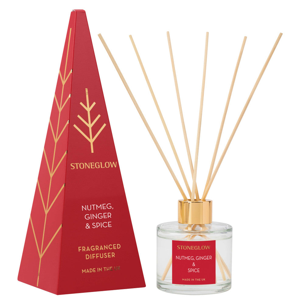 Seasonal Collection - Nutmeg, Ginger & Spice - Reed Diffuser (Pyramid)