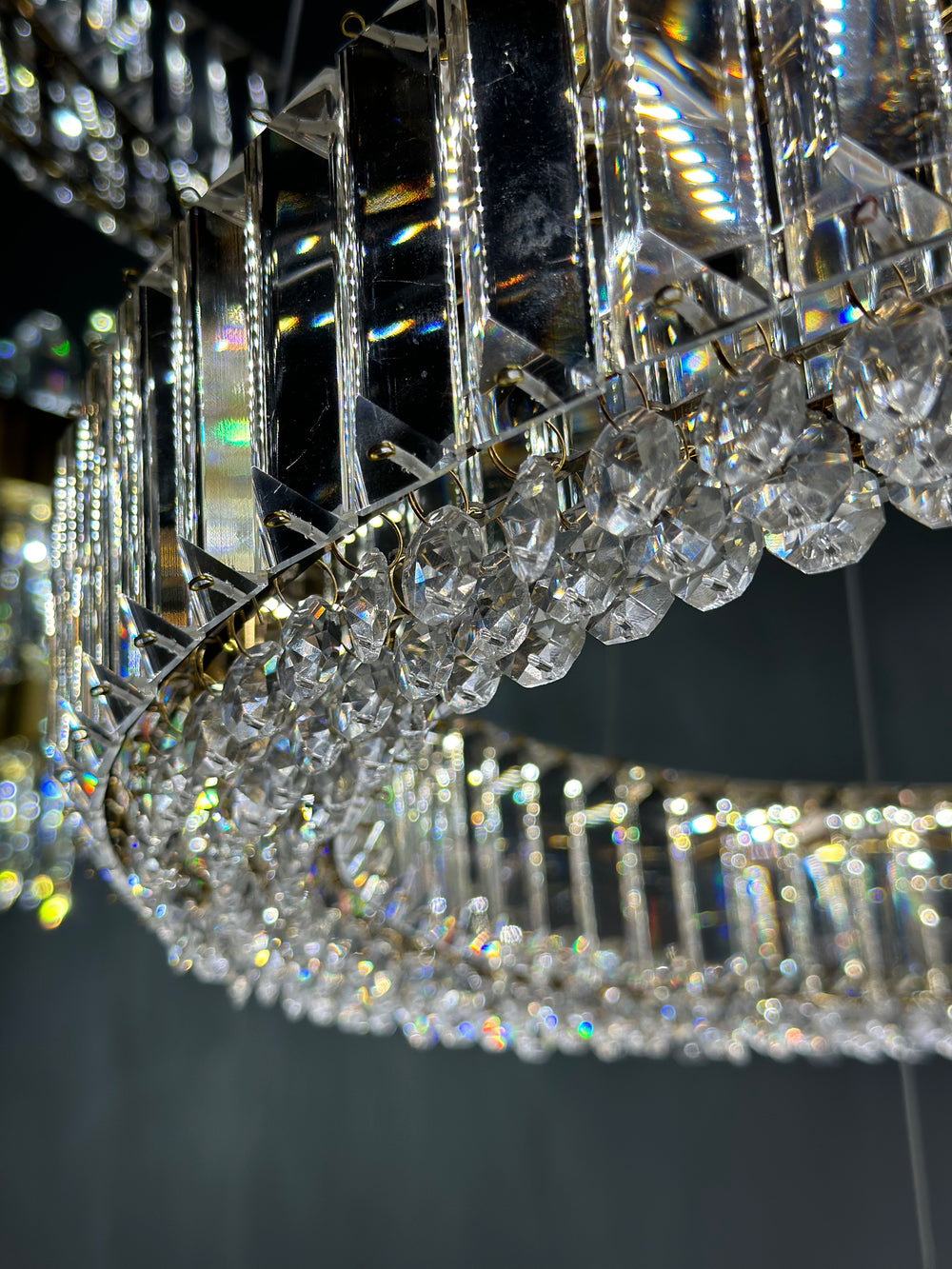 Gold 3-Ring Crystal Chandelier | DISPLAY