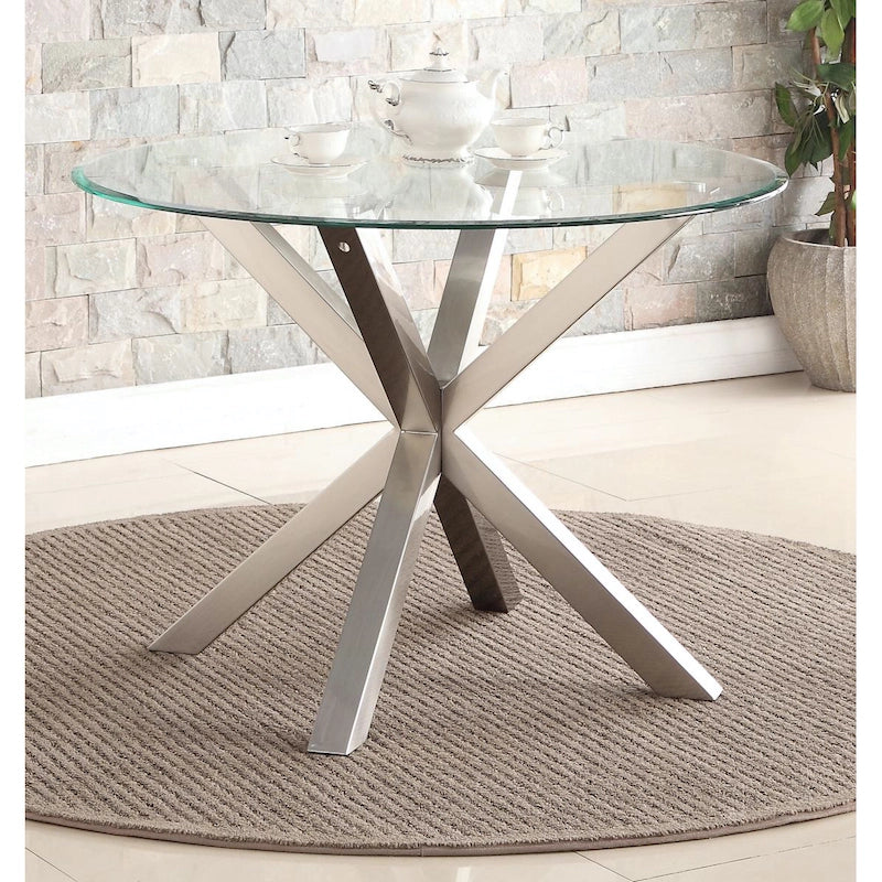 Kante Glass Round Dining Table