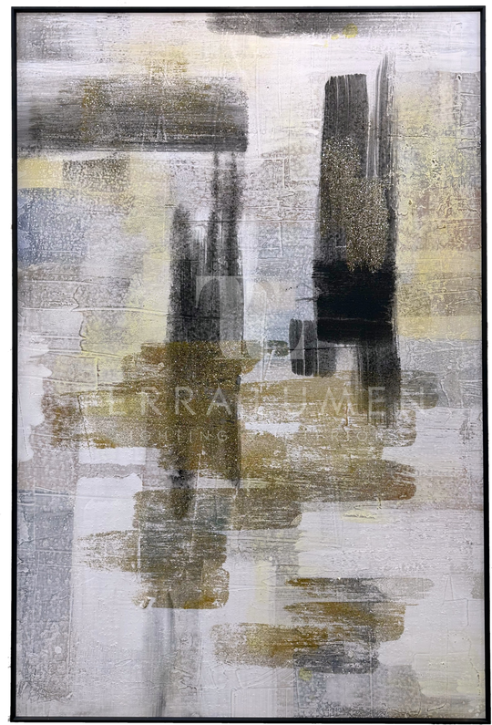 Solara Abstract Painting with Black Frame