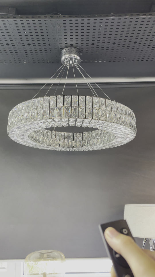 The Large Ring Modern Crystal Chandelier | Easy Fit