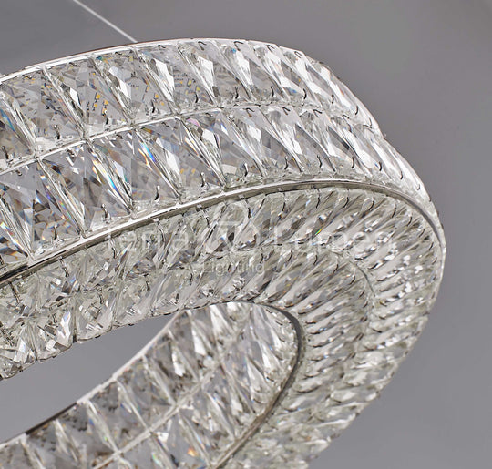 The Medium Ring Modern Crystal Chandelier | Easy Fit