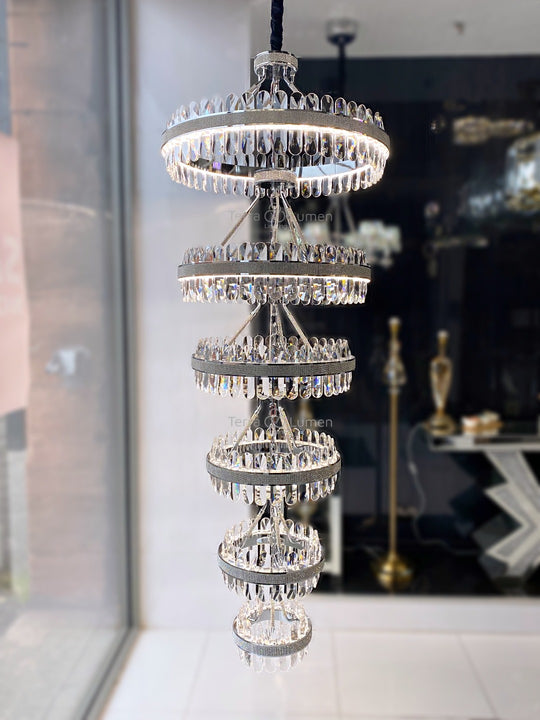 Madeline 6-ring chandelier